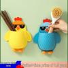Cartoon Chick Wall-Mounted Organizer: Makeup, Bathroom, Toothbrush & Bedside Storage