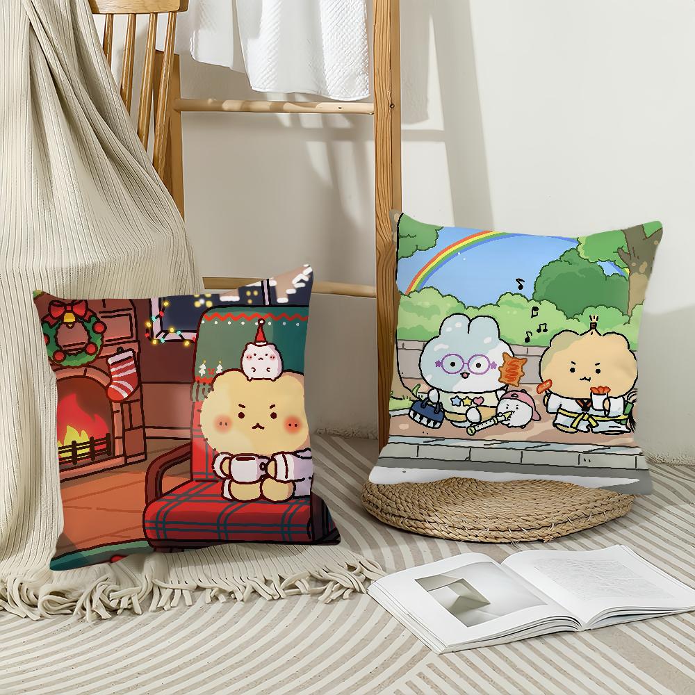 Cartoon Y-yurang bear Pillow Case Office Cushions Suitable For Sofa Car Bedroom Decorative Cushion Cover