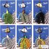 Bass Fishing Lures Kit Fishing Buzzbait Lure Bass Spinner Baits Kit Buzzbait for Bass Fishing Multicolor Swimbait Topwater Lure Hard Metal