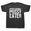 Professional Cat Foodie Funny Cat Lover Graphic T-shirts for Men with Neutral O Collar Personality Do Old Printed Short Sleeves