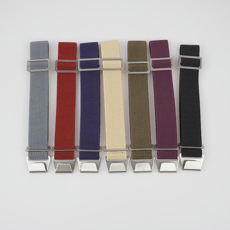 60s French Troops Parachute Bag Elastic Watch Strap 18 20mm 22mm Nylon Watchbands Man's Universal Ballistic Fabric Wristband