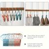 12Pcs Windproof Rope Clothes Hooks Durable Plastic For Towels Socks Home Travel Multifunctional Drying Hanging Rack