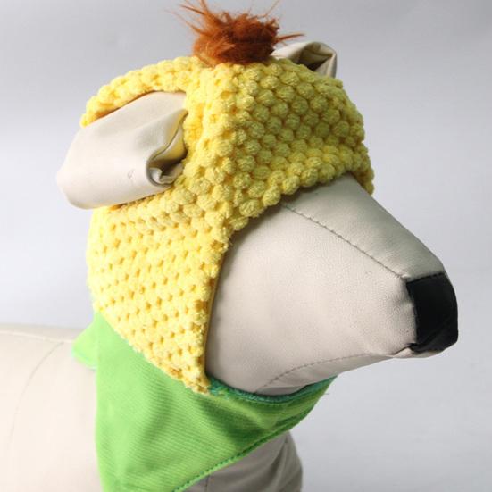 Corn Cob Pet Hat Cute Corn Design Cat Hat with Ear Holes Adjustable Pet Hat for Cats And Small Dogs Party Costume Accessory Photo Prop