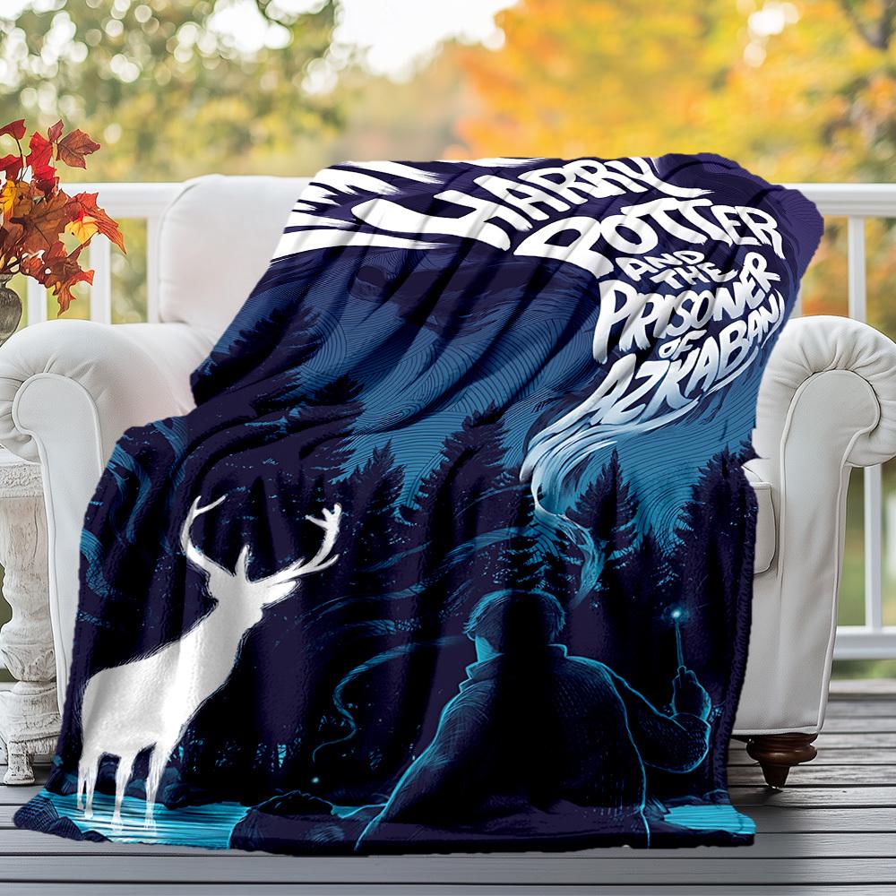 1pc Harry Potter and the Prisoner of Azkaban Outdoor Flannel Throw Blanket All Season Soft Warmth,Home Decor 1031198