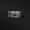Retro Antique Eye of Providence Ring For Men Silver Color Punk Gothic Adjustable Open Ring Alloy Unisex  Accessories Gift