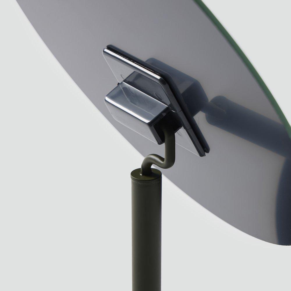 Metal Round Storage Mirror_Khaki