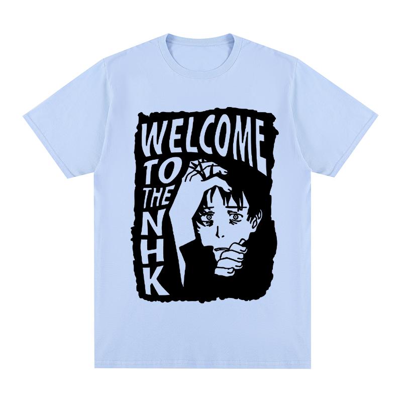 Welcome To the NHK Vintage T-shirt Retro Style Black Female Lovers Cotton Men T Shirt New TEE TSHIRT Womens Tops