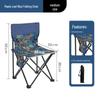 Portable Folding Camping Chair with Backrest and Table - Moisture-Proof, Thickened for Outdoor Leisure and Fishing