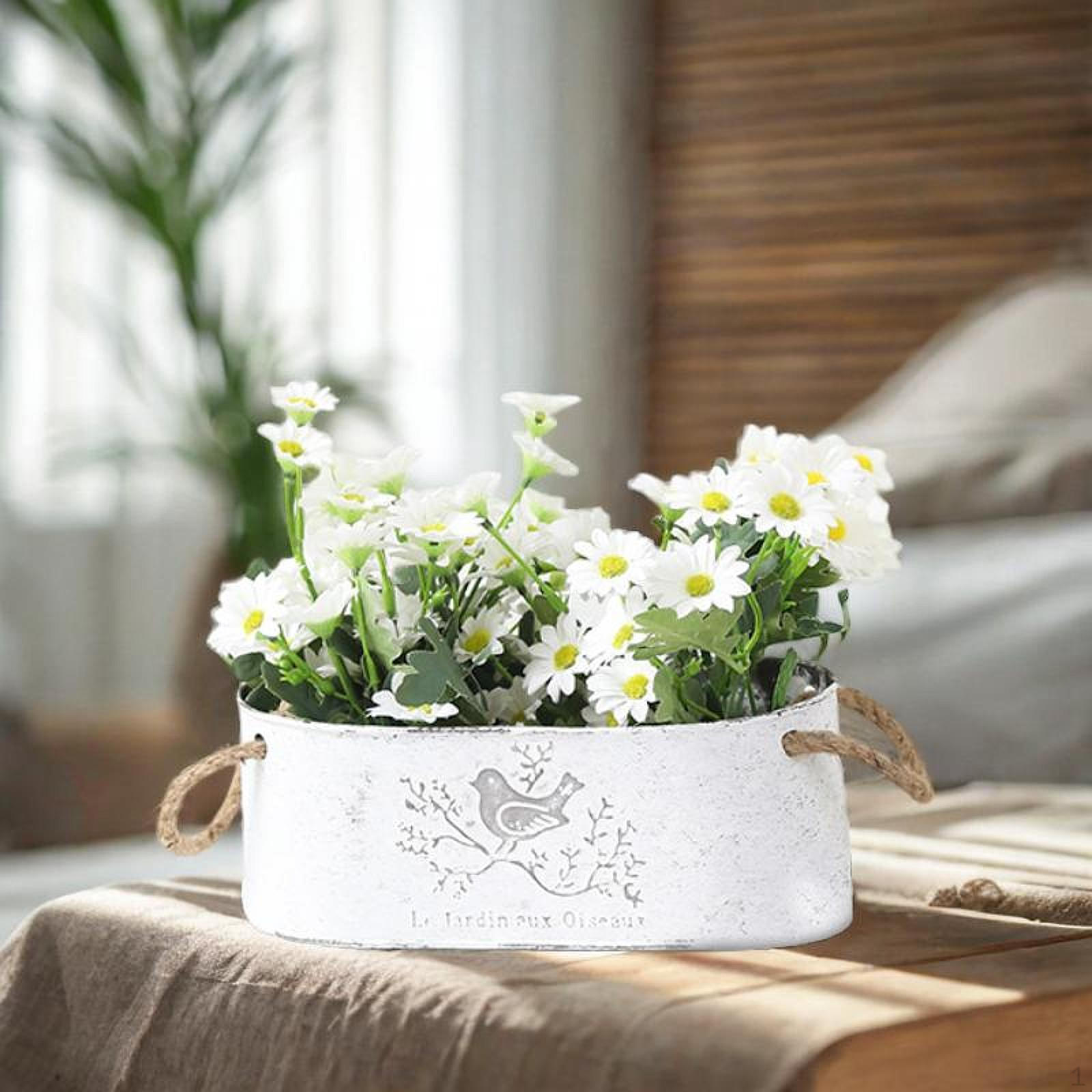 

Железный цветочный горшок, французский, наружный, внутренний орнамент, фермерские горшки, бочка, кашпо для растений 24x13x9cm