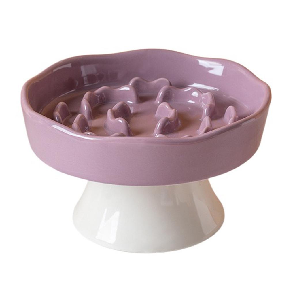 High Ceramic Slow-Feeding Food Bowl Scientific Slow-Eating Design For Digestion Modern Minimalist Home Decor Aesthetic