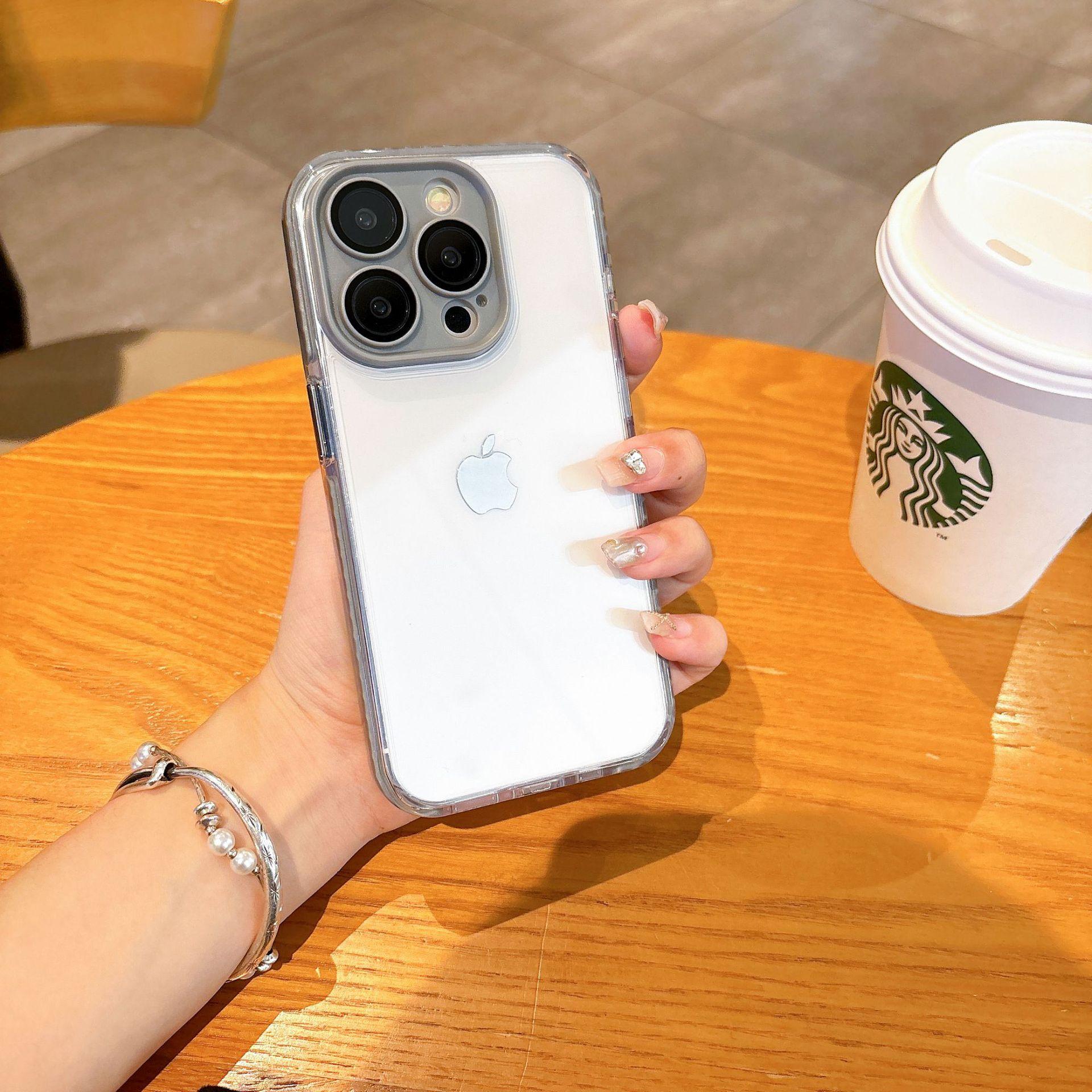 

Подходит для чехла для телефона Apple 14promax, Высокая прозрачность, Подушка безопасности для iPhone15, Противоударный 13, с защитным чехлом со встроенной пленкой для объектива Apple 15