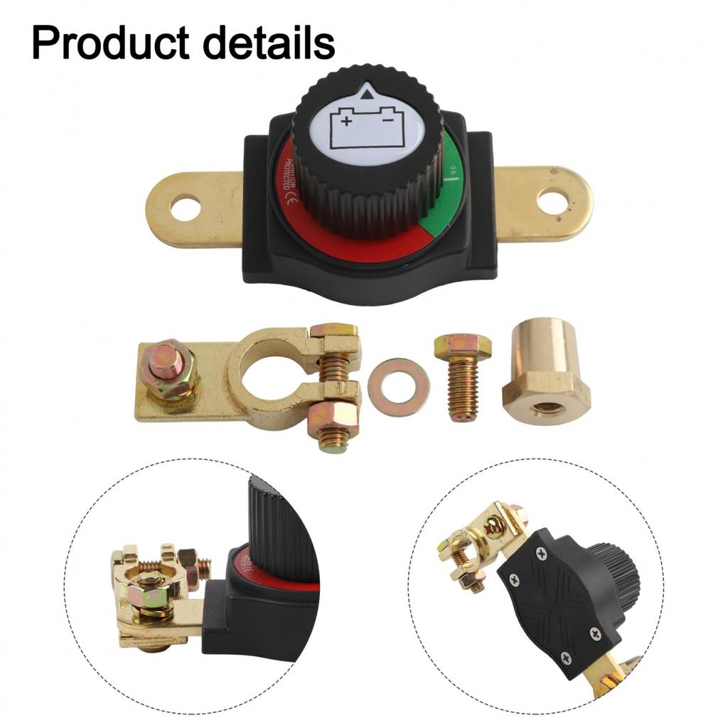 Heavy Duty Battery Disconnect Switch for RV and Boat 12V 48V Waterproof
