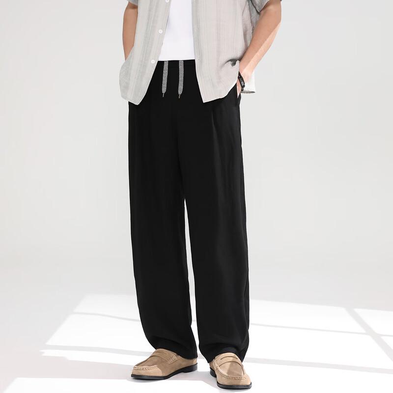 Firstview Men s Old Money Style Linen Blend Casual Trousers FX1120 L