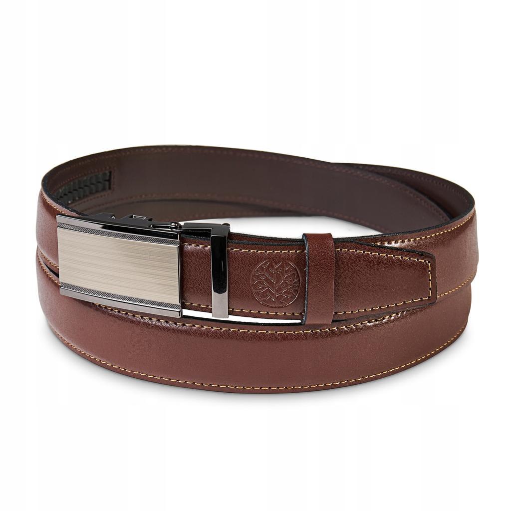 AUTO-LIC30 BR 85_K3 Men' Leather Belt AUTOMATIC +CERTIFICATE