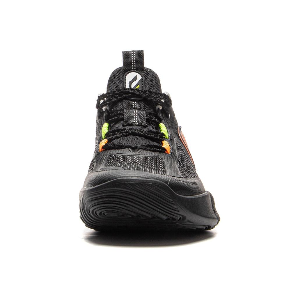 Li Ning Childrens Tian Ying Trendy Comfortable Non-Slip Shock Absorbing Wear-Resistant Rebound Low-Top Basketball Shoes Kids sneaker Black YKBV034-5
