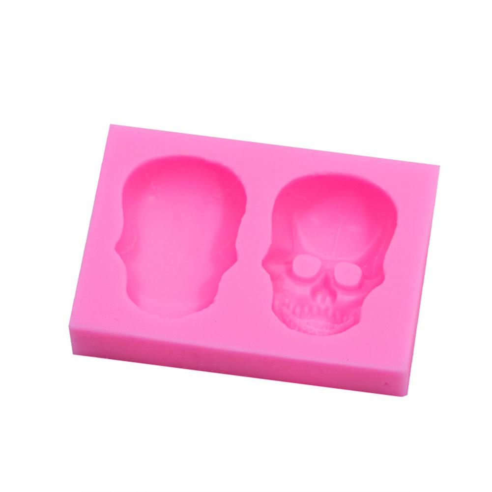 

Baking Mould Creative Skull Mask Bone Series Fondant Silicone Baking Mould For Cakes Pizzas Pink 17-660 #1