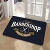 Classic Barber Shop Welcome Mat Suitable for Living Room Bedroom Door Maintenance Home Decoration Carpet