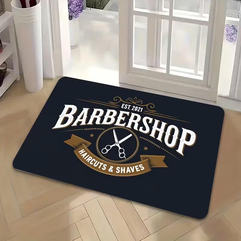 

Barbershop Theme Floor Mat Barbershop Turning Light Razor Barbershop Welcome Retro Home Mat Shop Decoration Home Decoration 40x60cm