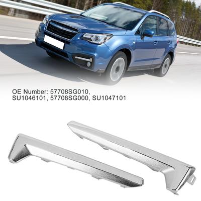 Para Subaru Forester 2 piezas de cubierta de luz antiniebla delantera moldura de parachoques moldura de luz antiniebla reemplazo 57708SG010 SU1046101