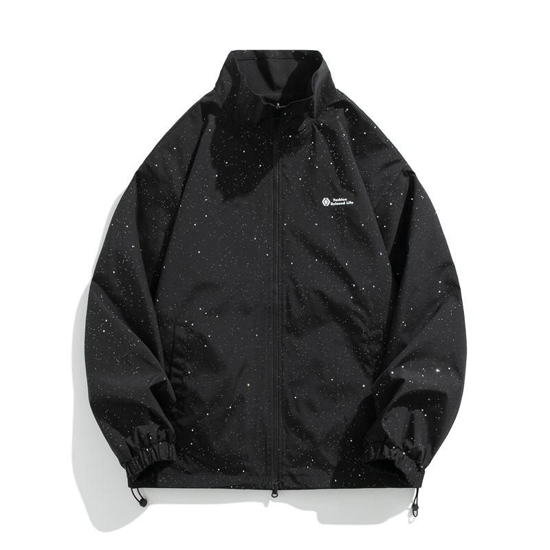 Jacket, cargo jacket, spring and autumn new fashion, handsome couple, reversible stand-up collar, loose jacket, versatile casual
