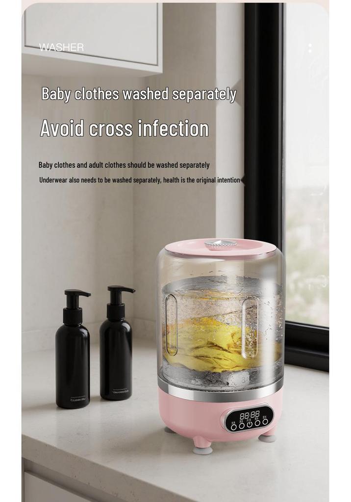 Portable Mini Washing Machine for Underwear - Wireless, Spin-Wash Integrated Cup Design