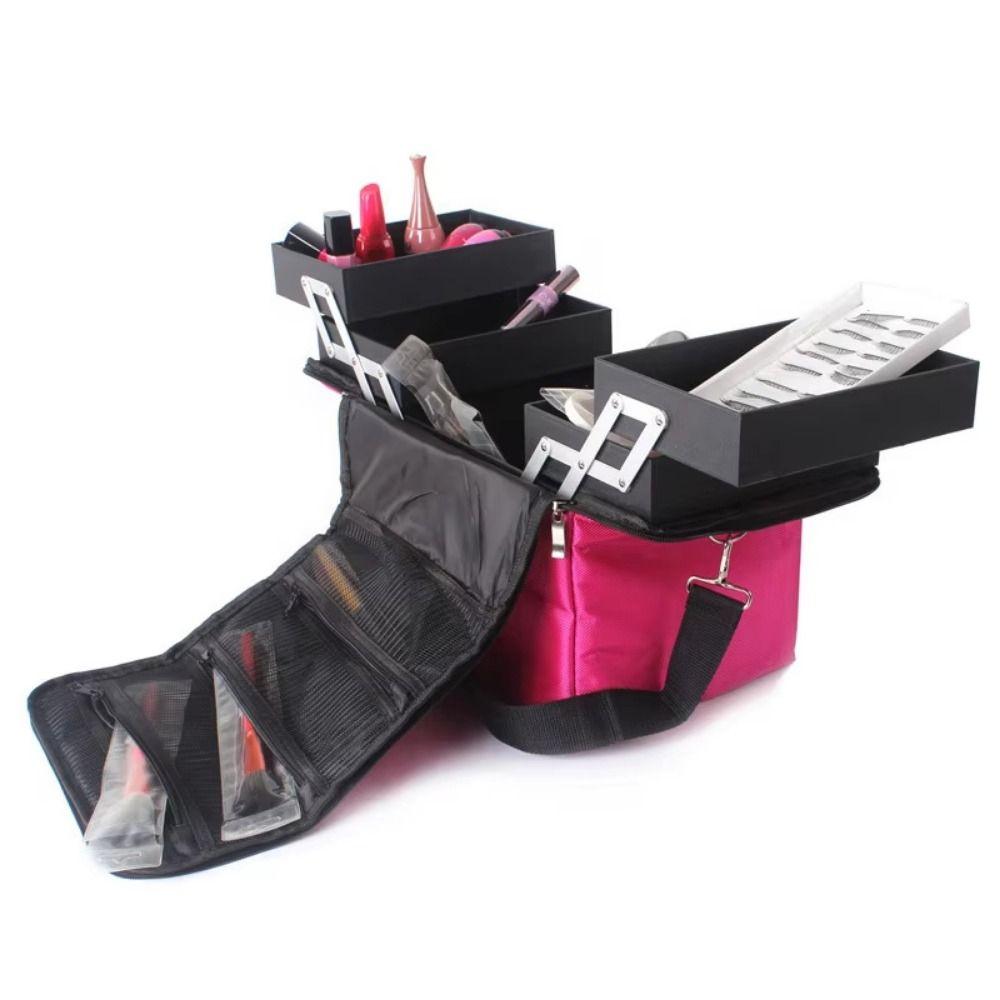 Portable Makeup Carrying Case Multi-layer Folding Manicurist Toolbox  Manicure