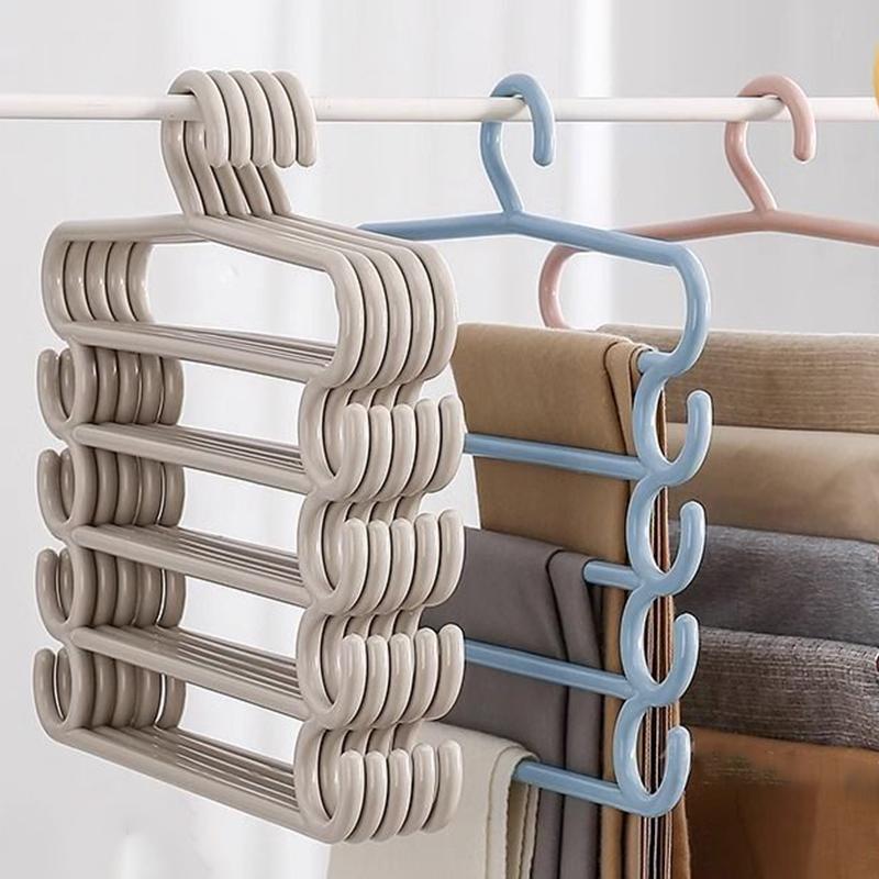 1PC Multi-Layer Storage Magic Pants Rack Home Dormitory Pants Hanging Storage Arrangement Hanging Pants Scarf