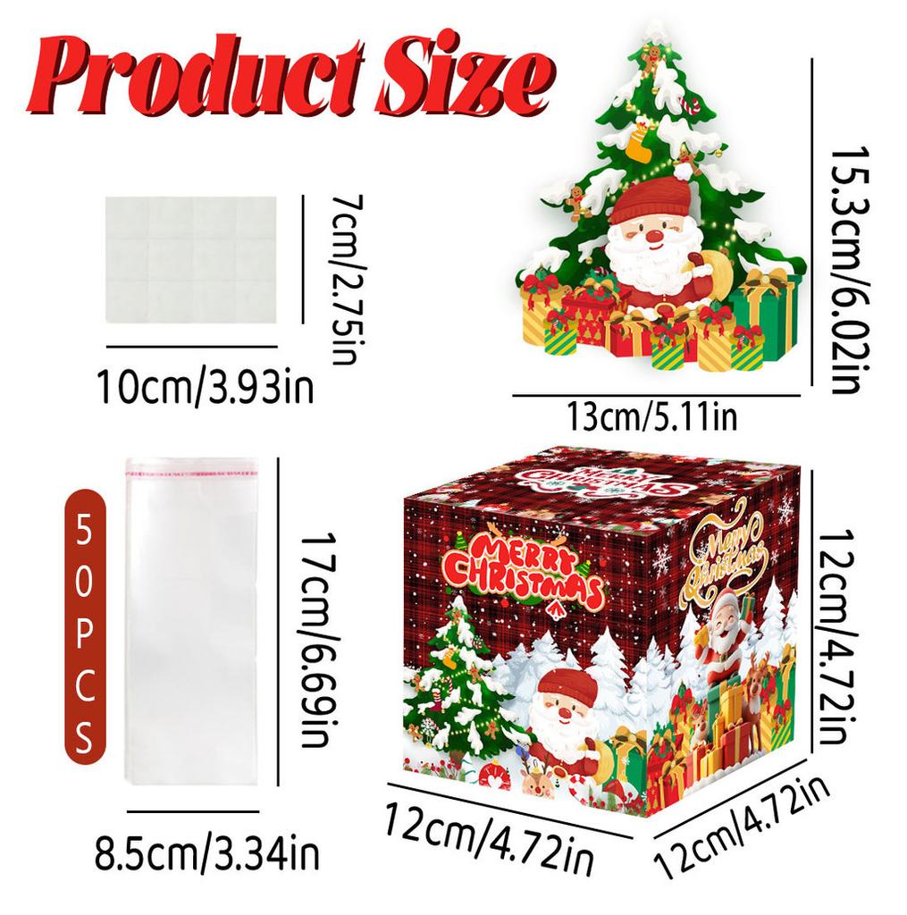 Christmas Gift Party Box With Red Plaid Pattern Festive Decor And Gift Exchange