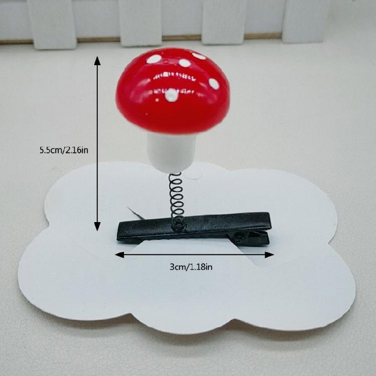 5pcs Durability Mushroom Hair Clip Fashion Personality Hairpin Creative Hairclip for Children Teens