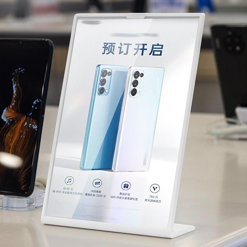 Acrylic Table Card Display Board A4 A5 A6 L-Shaped Table Sign Price Card Billboard Stand Picture Poster Art Display Frame Empty