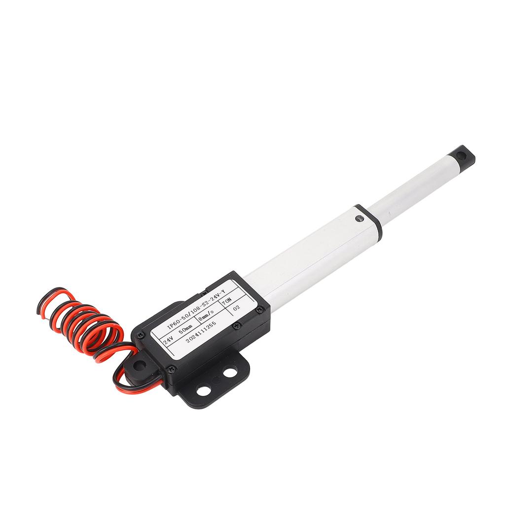 Mini Actuator Liniar Electric Cursă 50mm Forță 70N Viteză 8mms Tijă de Împingere Electrică Mică DC24V