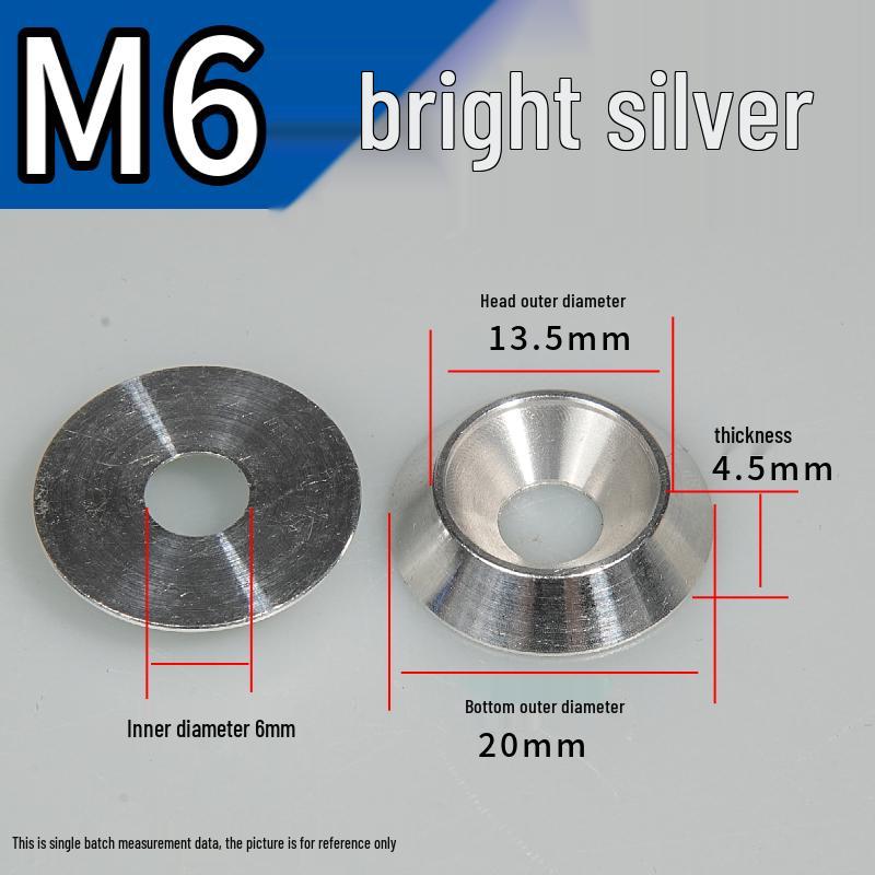 Eloxierte Aluminiumlegierung Senk-Präge-Flachscheibe