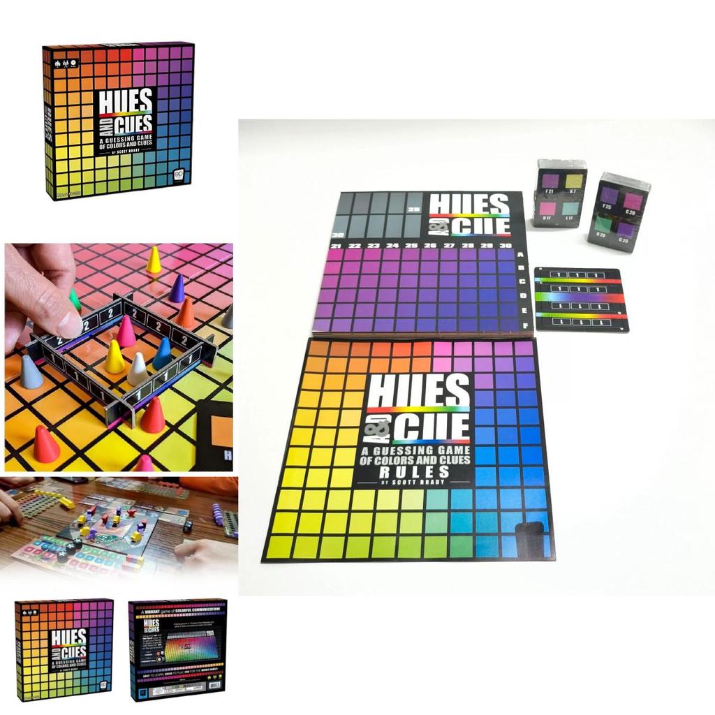 Hues And Cues Un Gioco di Indovinelli di Colori Indizi Puzzle Giocattolo con Componenti in Plastica per Attività Familiari e di Festa