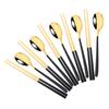 5Set Black Gold Portable Travel Cutlery Set Chopsticks Spoon 304 Stainless Steel Korean Dinnerware Set Luxury Tableware Set