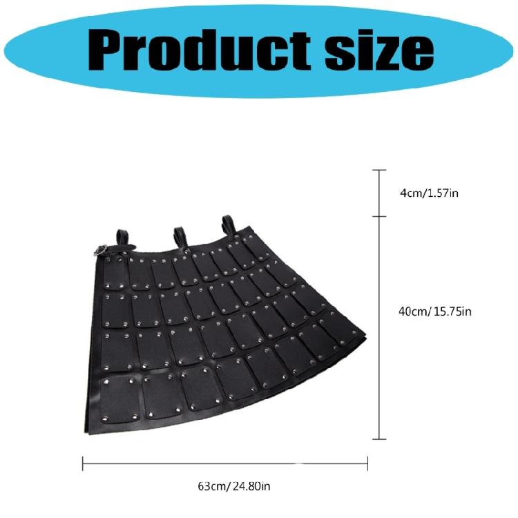 Double Sides Waist Armour Mercenary Knights Armour Skirt Medieval Faux Leather Thigh Armour,for LARP Halloween Cosplay