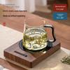 High Borosilicate Glass Tea Cup with Wooden Handle