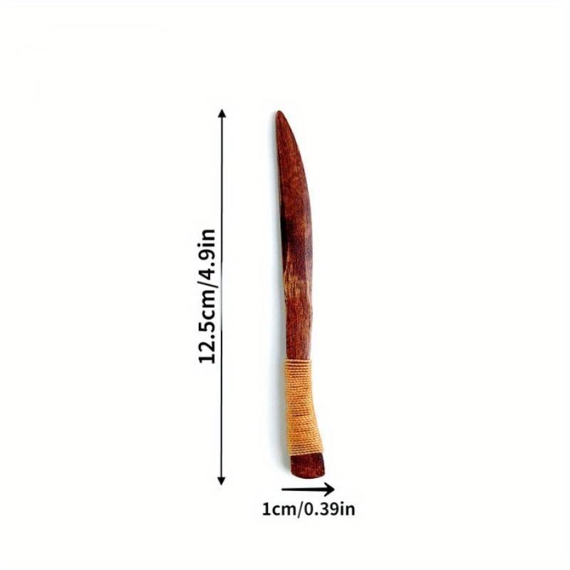 1 Set High Quality Wooden Knife and Fork -- Fruit Fork Dessert Fork Cake Fork Wooden Knife and Fork Log Fork Tableware Cake Cutter