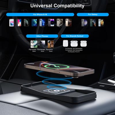 Inteligentní bezdrátová nabíjecí podložka do auta Ochrana proti přehřátí Univerzální kompatibilita 20W Rychlá nabíjecí podložka na telefon