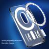 For Magsafe Transparent Magnetic Wallet Clip Phone Back Sticker For Iphone12Pro 13 14 Pro Max Macsafe Card Bag On Sleeve