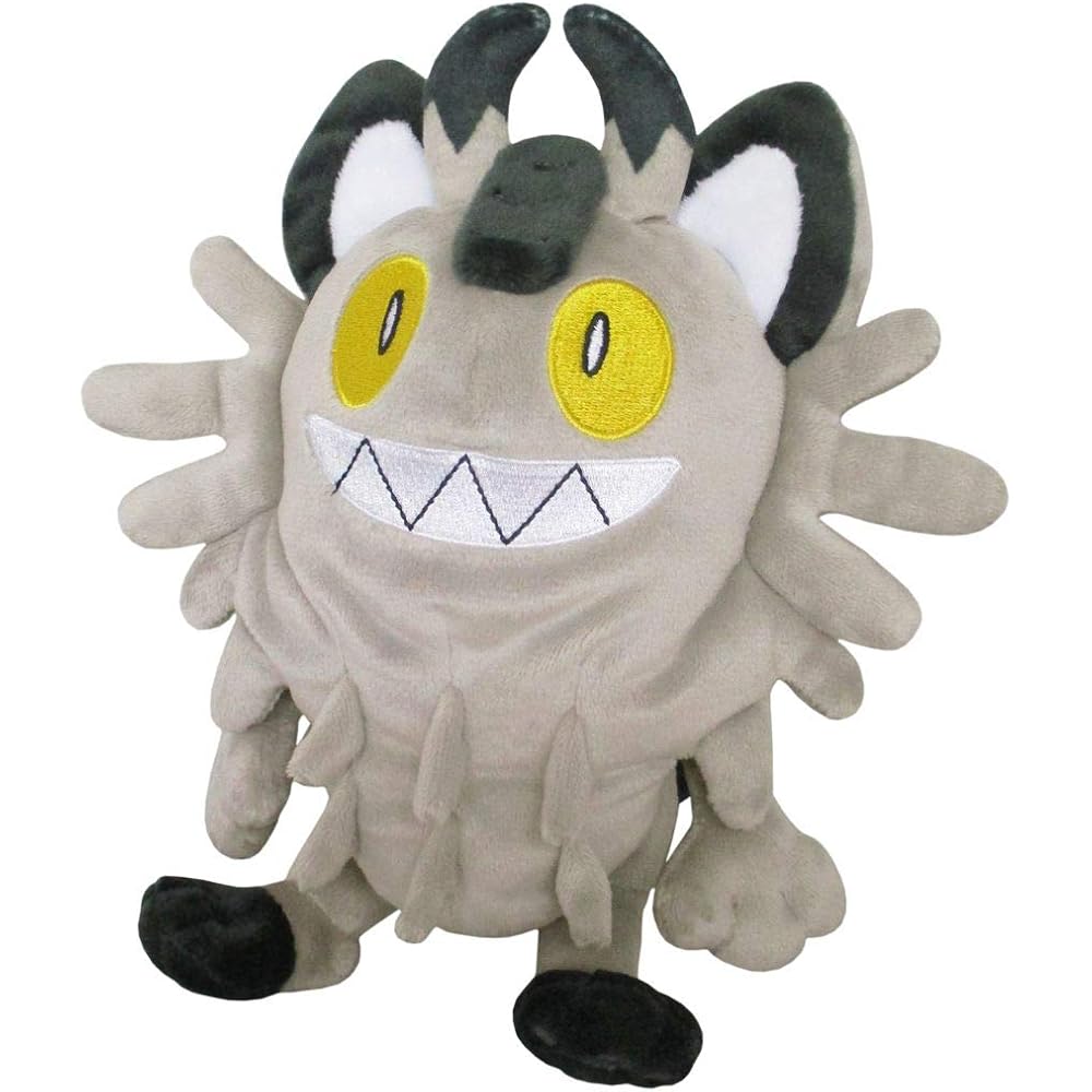 San-Ei Trading Pocket Monster All Star Collection Meowth Galar Plush Toy 17x10x19.5cm