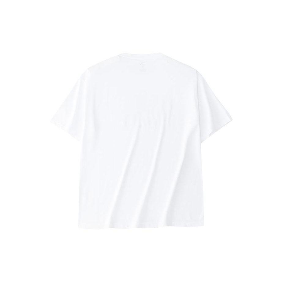 Anta Logo Print Casual Round Neck Short Sleeve T-Shirt Men Tops White 952428114-1