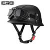 Cruise Vintage Goggles PU Leather Private Helmet Leather Helmet Half Helmet Motorcycle Helmet Locomotive Helmet