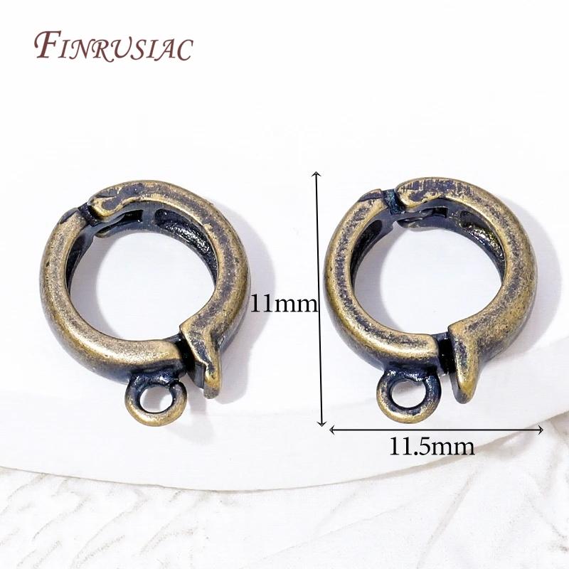 18K Gold Plated Enhancer Bail Clasp,D Shape Openable Pendant Connector For Jewelry Making Findings DIY Bracelet Accessories