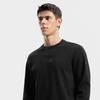 Fila Fitness Series Classic Casual Sports Training Loose Pullover Crewneck Sweatshirt Men Sweatshirt Deep-Black A11M541217FBK