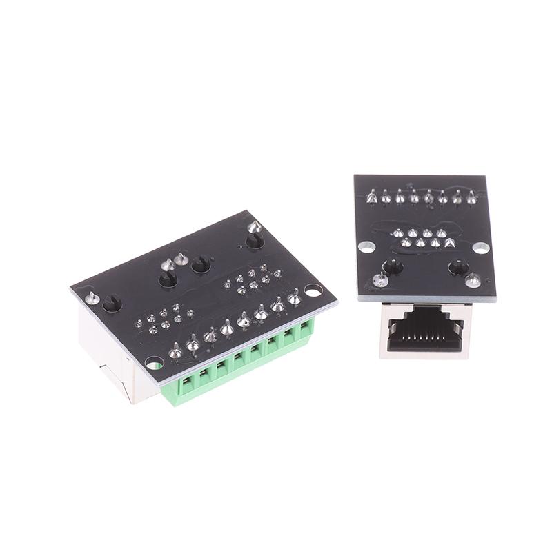 1Pc Rj45 Single/Double Female Adapter Board Rj45 Network Adapter Turns The 3.5-Pitch Terminal To The 8P Network Adapter