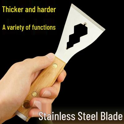 Compact Manganese Steel Japanese Shovel: Thickened Stainless Steel Putty Knife, Wall Scraper, and Multifunctional Renovation Tool