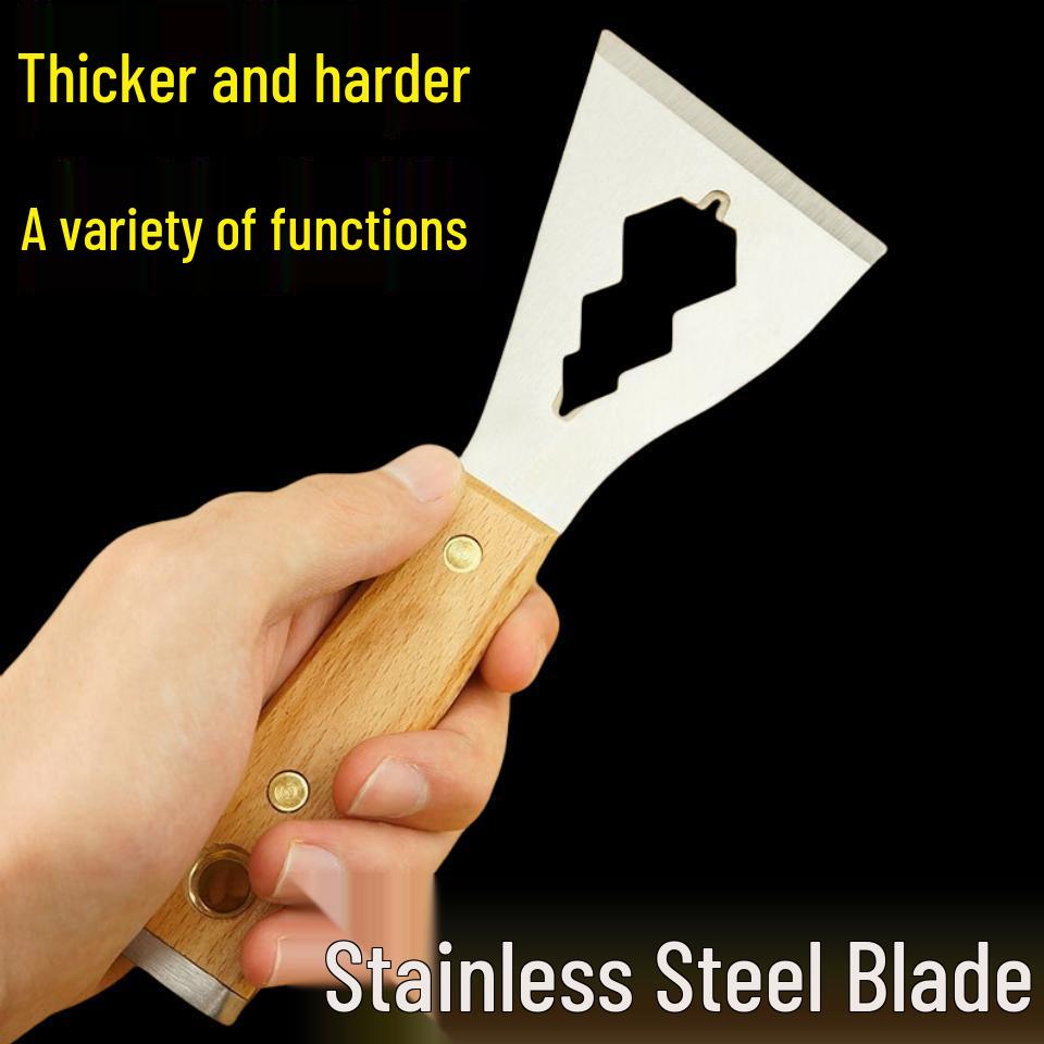 Compact Manganese Steel Japanese Shovel: Thickened Stainless Steel Putty Knife, Wall Scraper, and Multifunctional Renovation Tool