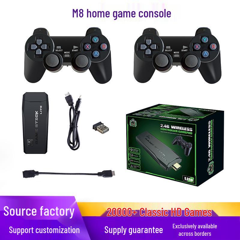 M8 Retro Wireless Arcade Game Console with Dual Joysticks for HD TV