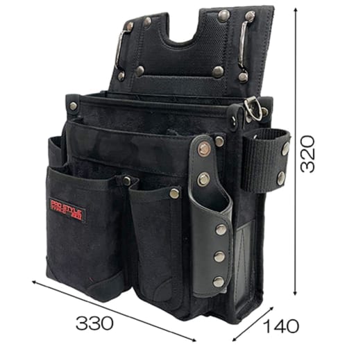 SK11 Pro Style Nail Bag for Carpenters, Reinforced Bottom, Interior Velcro Divider, Inner Sack, and Interior Marker Holder (SPS-TC-16)