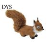 Animal Model Squirrel Faux Fur Realistic Cute Rodent Miniature Figurine Ornament Cartoon Statue Handicraft Mini Fake Birthday Gift Figure